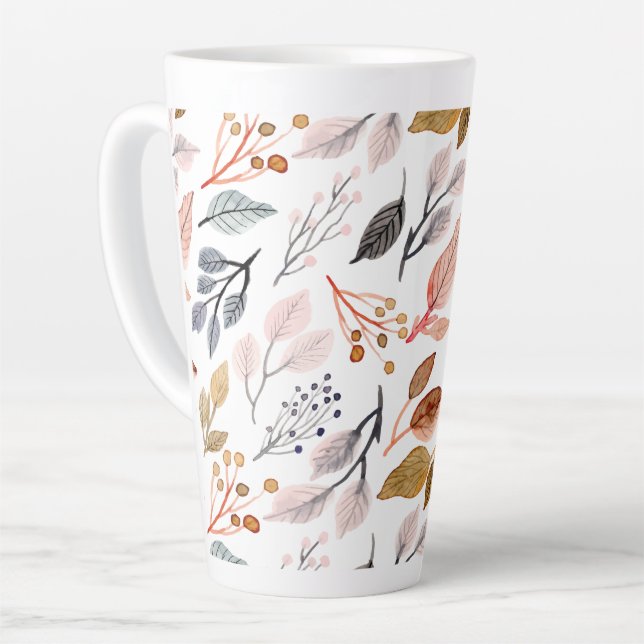 Tasse Latte feuille d'arbre (Angle gauche)