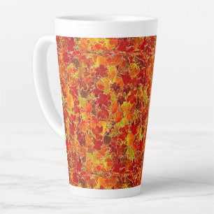 Tasse Latte Feuilles de l'érable de Glittery Fall