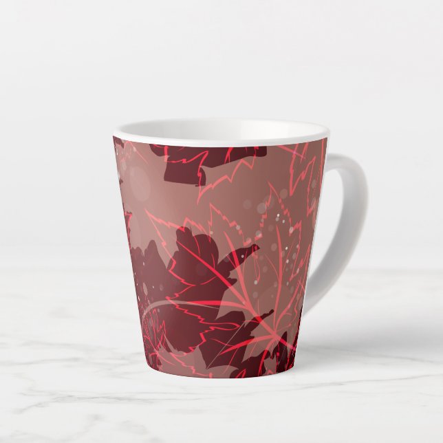 Tasse Latte Feuilles d'or 1 (Angle droit)