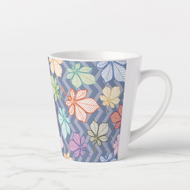 Tasse Latte Feuilles stylisés (Droite)