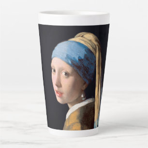 Tasse Latte Fille avec une perle d'oreille-Johannes Vermeer