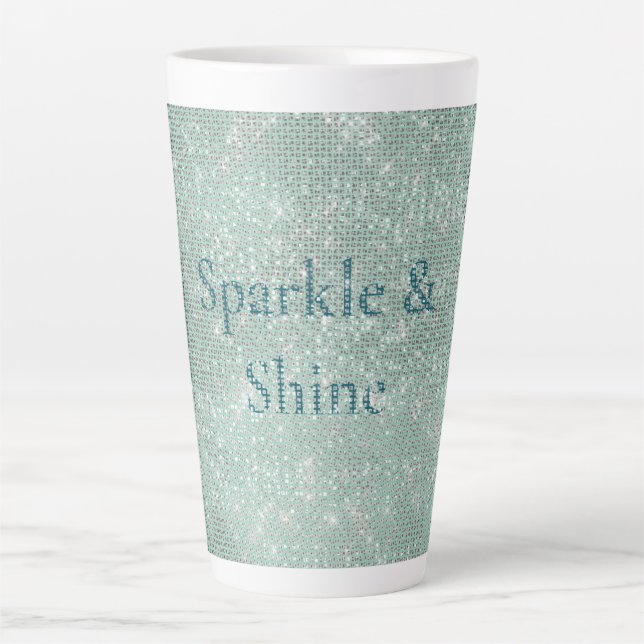 Tasse Latte Fille Mint Glitzy Sparkle (Devant)