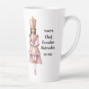 Tasse Latte Fille Noisette de Noël Rose & Or