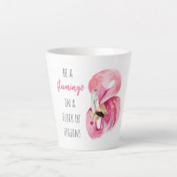 Flamant rose Aquarelle Exotique Rose Moderne Avec