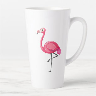 Tasse Latte Flamant Rose de Style Cartoon