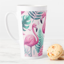 Flamant rose rose Conception tropicale