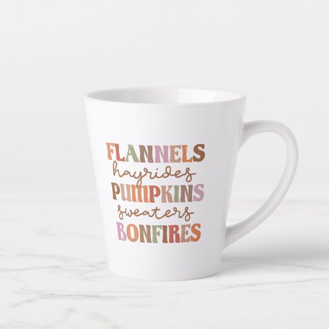 Tasse Latte Flannings Bonfires Citrouille (Droite)
