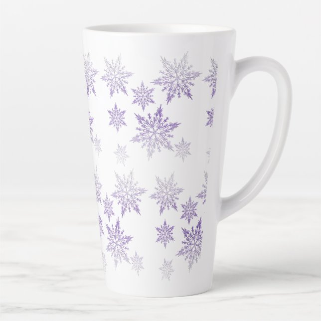 Tasse Latte Flèches de neige pourpres (Droite)