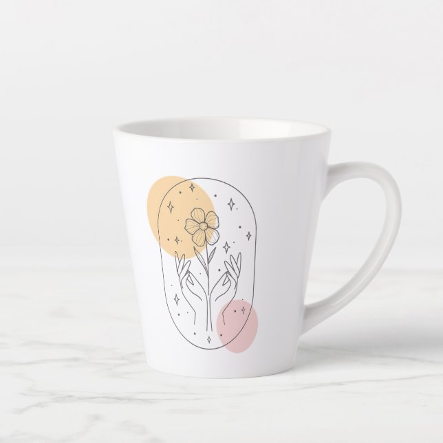 Tasse Latte Fleur (Droite)