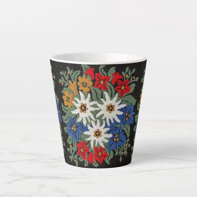 Tasse Latte Fleur alpine suisse Edelweiss (Devant)