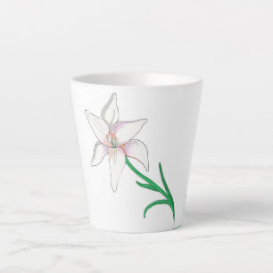 Tasse Latte Fleur blanche