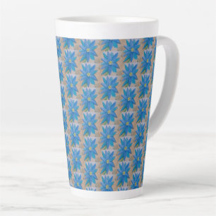 Tasse Latte Fleur bleue