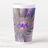 Fleur d'art fractal abstrait énergique et coloré