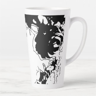 Tasse Latte Fleur Doodle