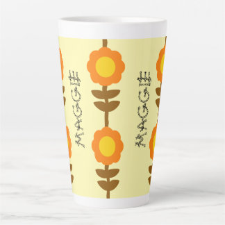 Tasse Latte Fleur Ensoleillée