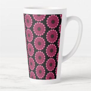 Tasse Latte Fleur Fantastique Rose Luminescente Fleur Floral