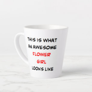 Tasse Latte fleur fille, géniale