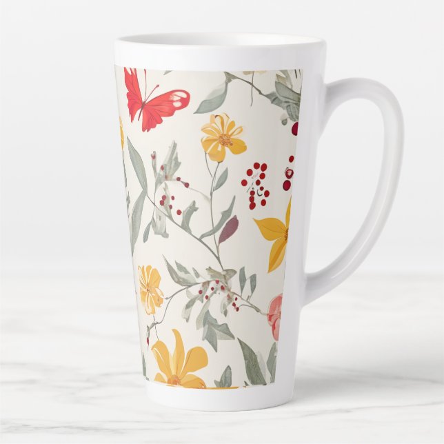 Tasse Latte Fleur grande latte Musique (Droite)