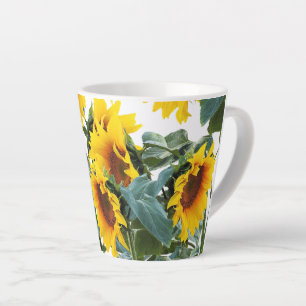 Tasse Latte Fleur jaune tournesol