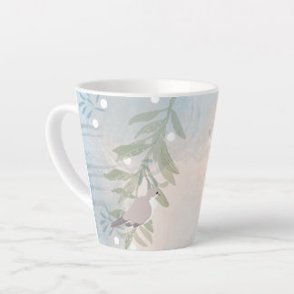 Tasse Latte Fleur Naturelle Ornithologique Botanique