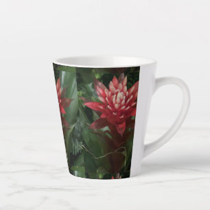 Tasse Latte Fleur rouge