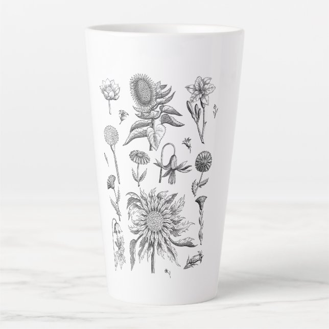 Tasse Latte Fleur sauvage - Belle Fleur - Plantes (Devant)