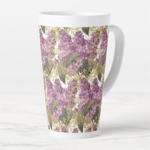 Tasse Latte Fleur violette Lilacs chic