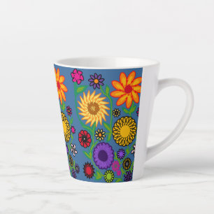 Tasse Latte fleuris 