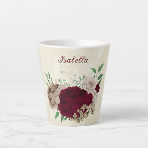 Tasse Latte fleurs champagne Bourgogne