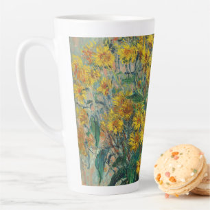 Tasse Latte Fleurs d'artichauts de Jérusalem par Claude Monet