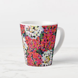 Tasse Latte Fleurs de cristal rouge