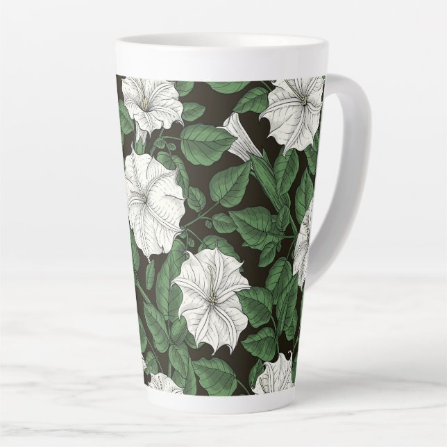 Tasse Latte Fleurs de lune 2 (Angle droit)