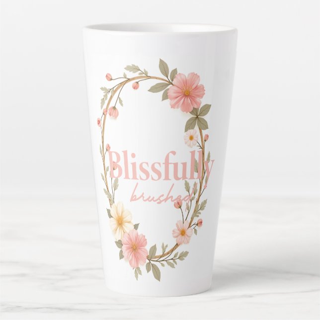 Tasse Latte Fleurs de mellow (Devant)