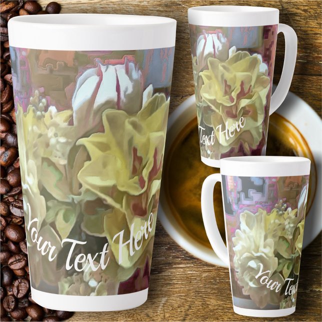 Tasse Latte Fleurs de premier ressort PCM1 (Créateur téléchargé)