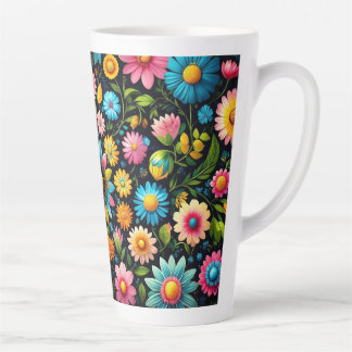 Tasse Latte Fleurs de printemps