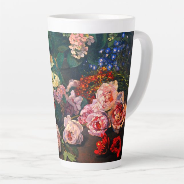 Tasse Latte Fleurs de printemps Monet (Angle droit)