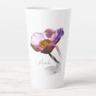 Tasse Latte Fleurs de rêve rose - Elégant Imaginaire Nature