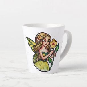 Tasse Latte Fleurs d'été Fée