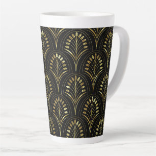 Tasse Latte Fleurs d'or Art nouveau