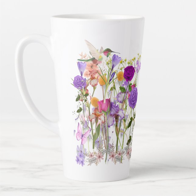 Tasse Latte Fleurs du Coeur (Gauche)