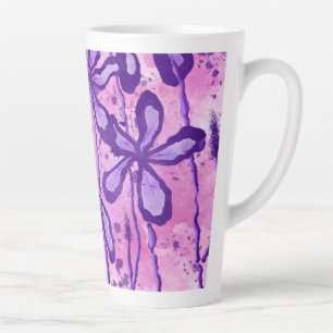 Tasse Latte Fleurs encrées