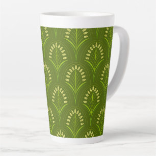 Tasse Latte Fleurs vert clair Art nouveau