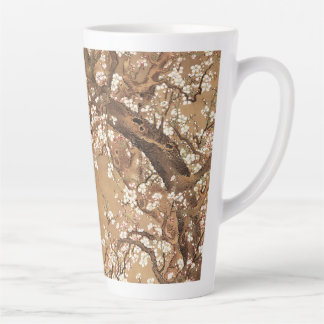 Tasse Latte Fleurs vintages de prunes japonaises au clair de l