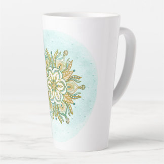 Tasse Latte Flocon de neige de Mandala