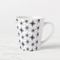 Flocons de neige noirs motif géométrique bulle hiv