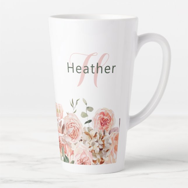 Tasse Latte Floral (Droite)