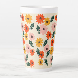 Tasse Latte Floral Conçu