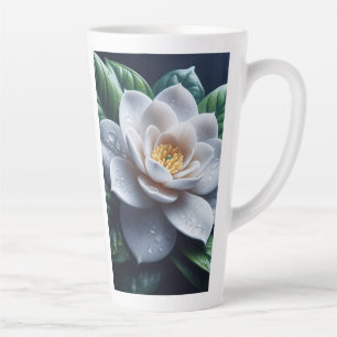 Tasse Latte Floral Gardenia blanc