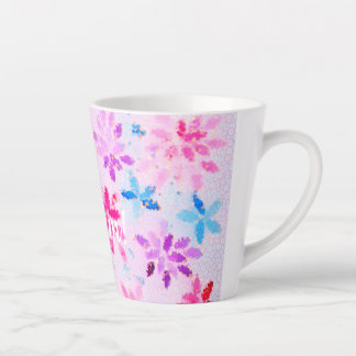 Tasse Latte Flore de mosaïque inspirante "Rêve !" | Artistique