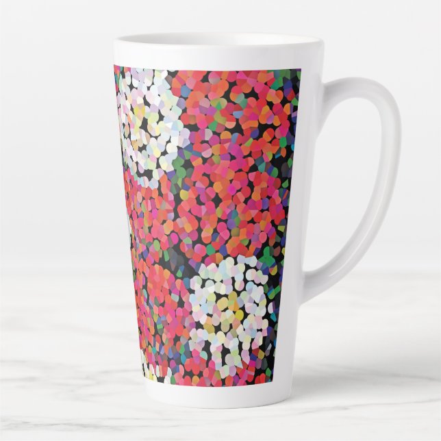 Tasse Latte Flores de cristal rouge (Droite)